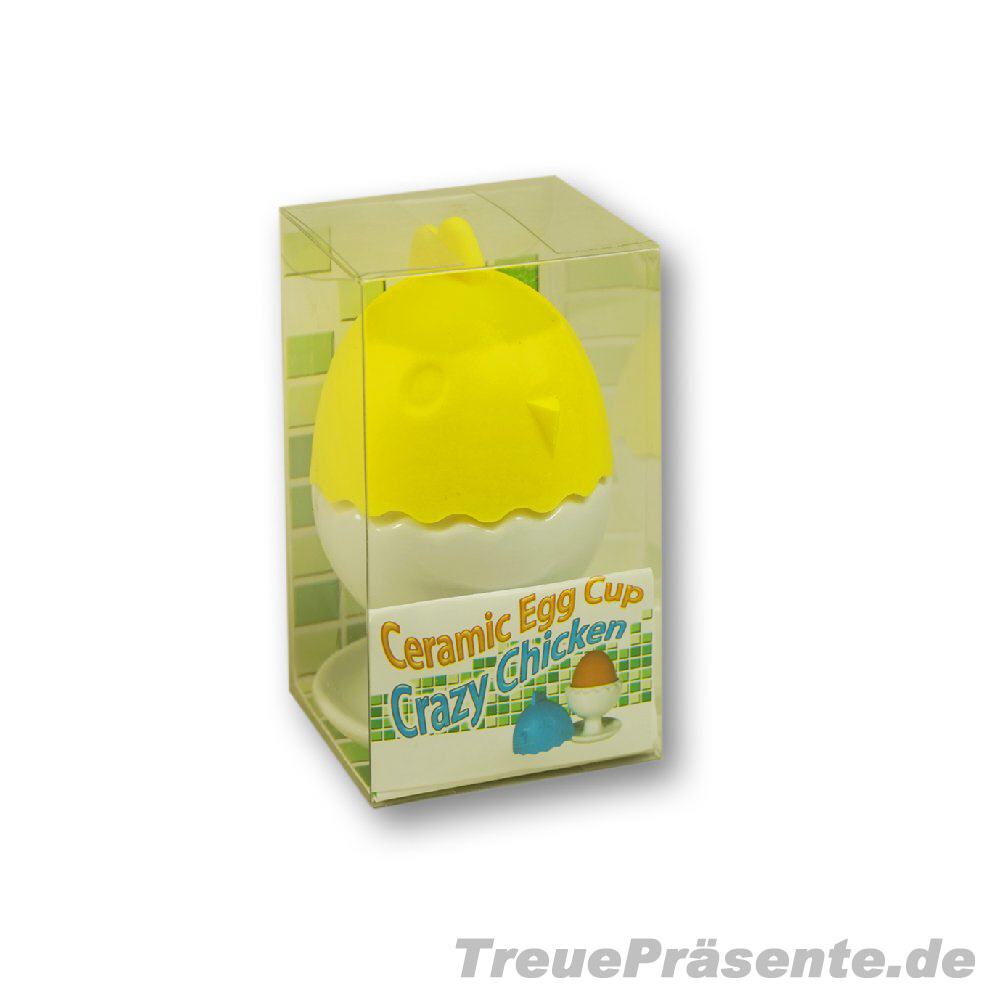 TreuePr&auml;sent Keramik Eierbecher mit Silikon-Haube