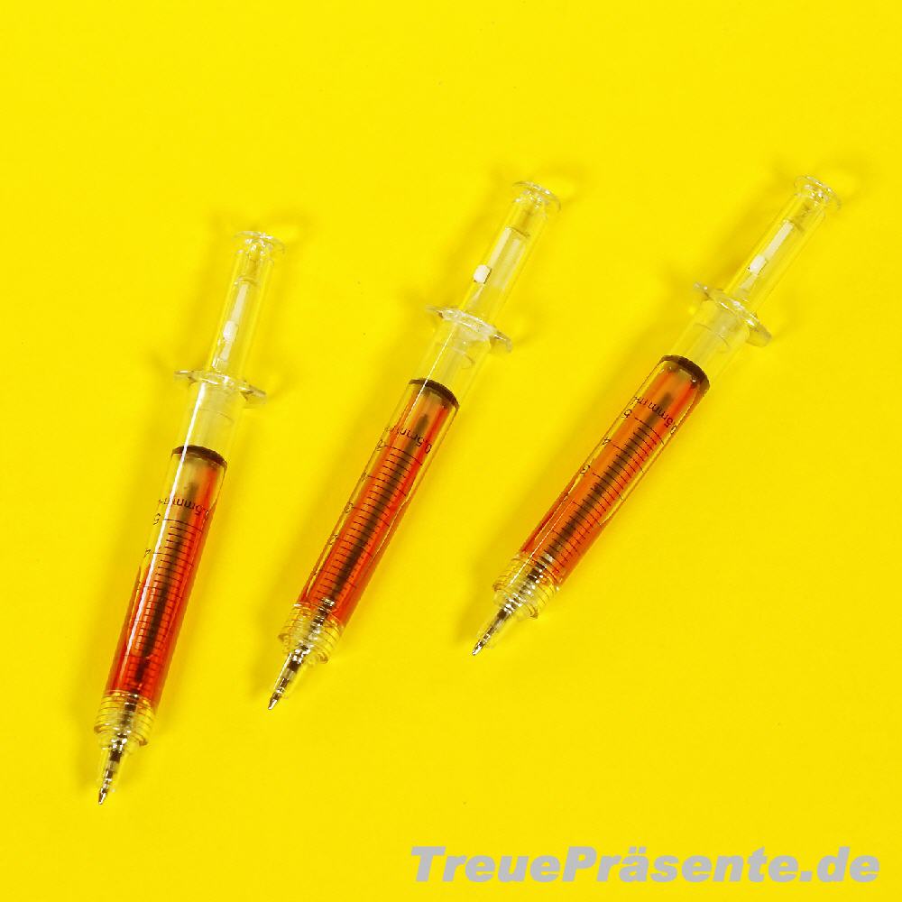 Kugelschreiber in Spritzenform