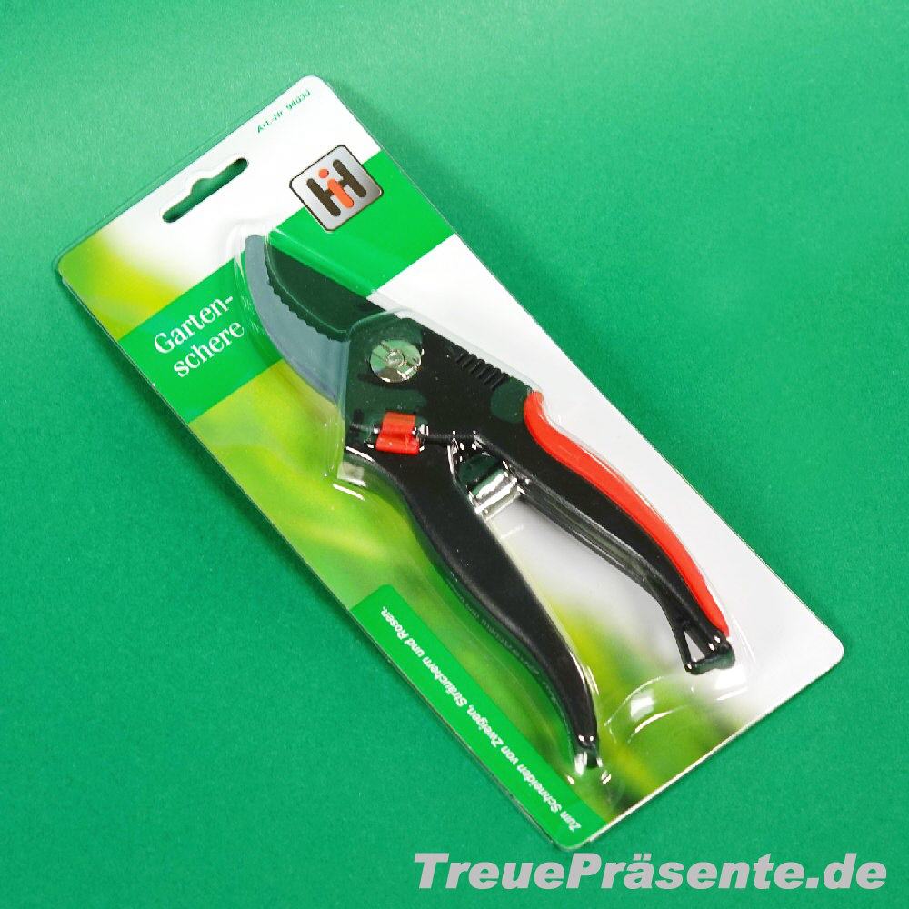 Rosenschere rot-schwarzer Griff