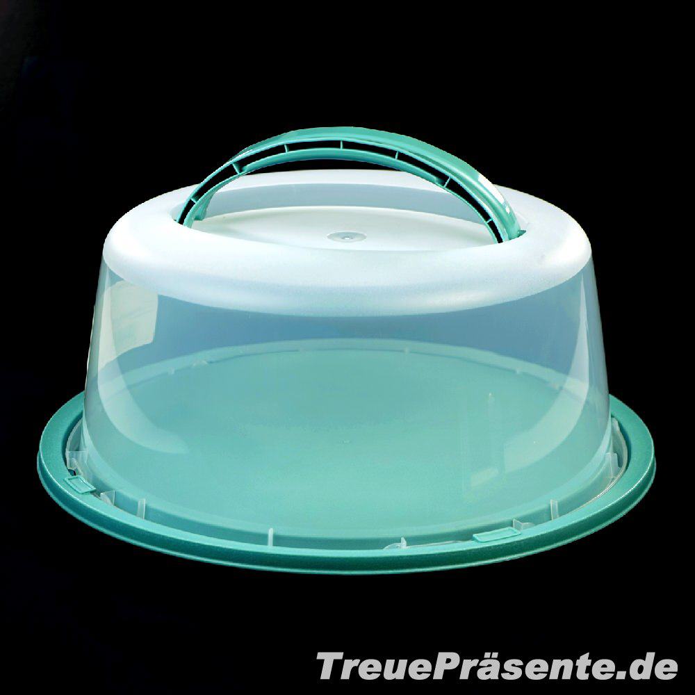 Gr&uuml;ner Tortenbeh&auml;lter mit Griffen