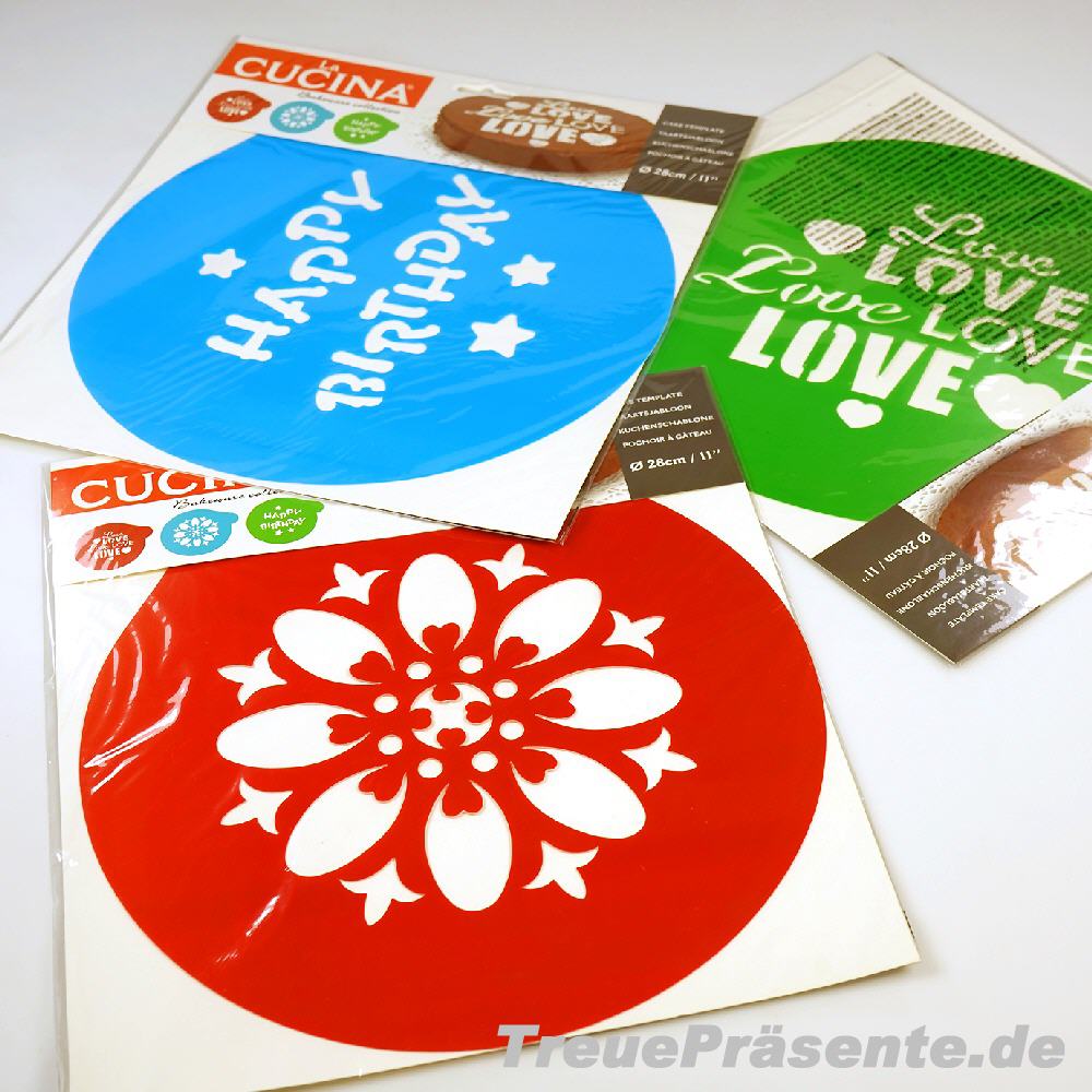 Kuchenschablonen 3er-Set