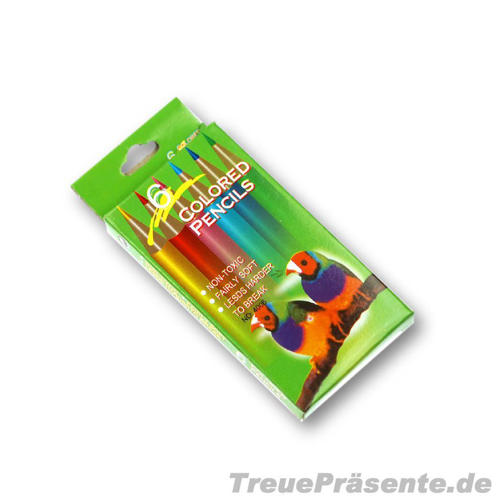 6er-Pack Buntstifte 10 cm