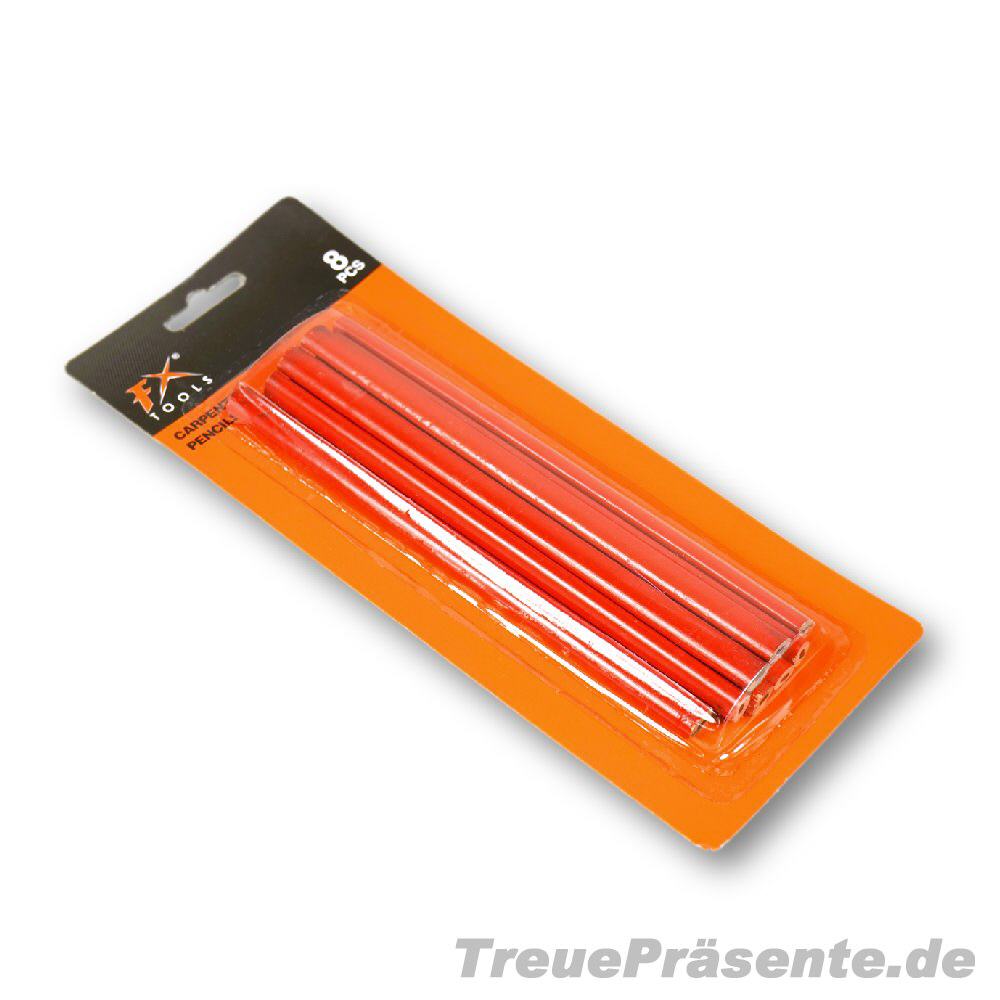 TreuePr&auml;sent Zimmermanns-Bleistifte 8er-Set