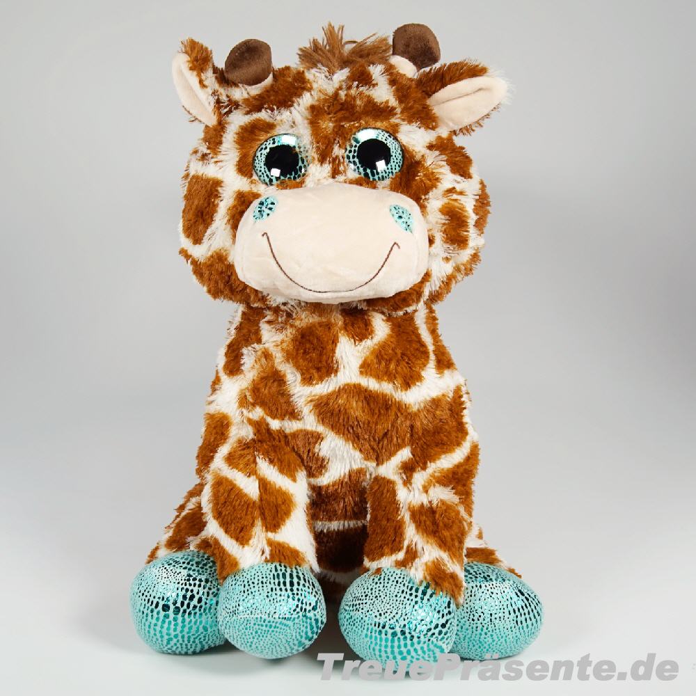 Pl&uuml;sch-Giraffe mit Glitzeraugen 40 cm
