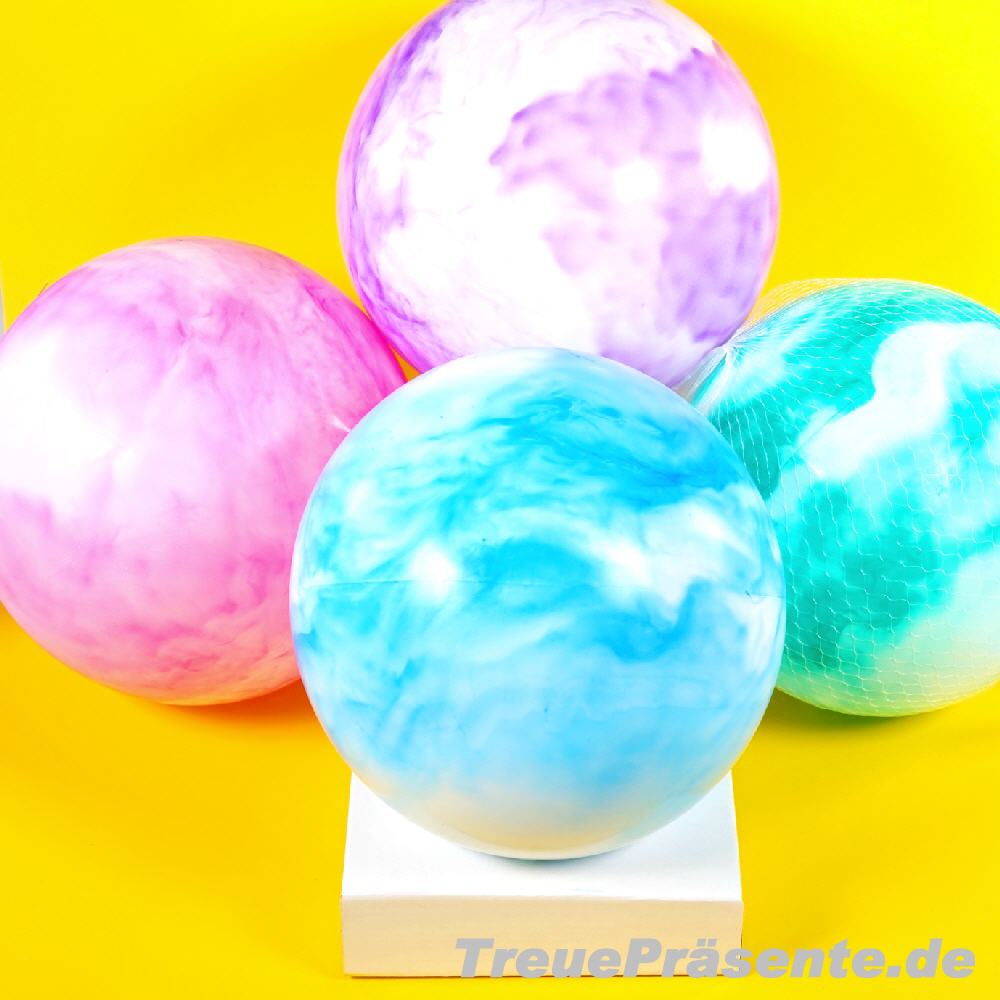 Strandball marmoriert - farblich sortiert