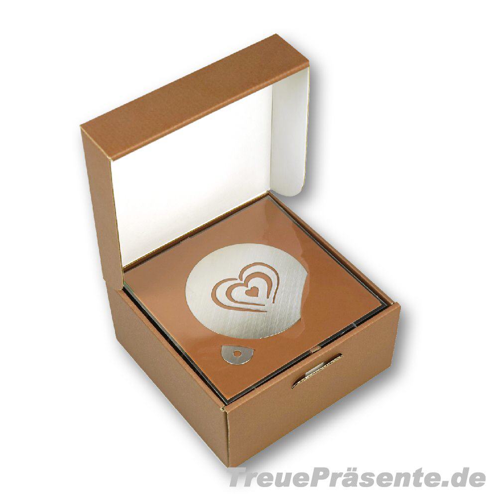 Latte Macchiato Gl&auml;ser 2er-Set mit Herz-Schablone