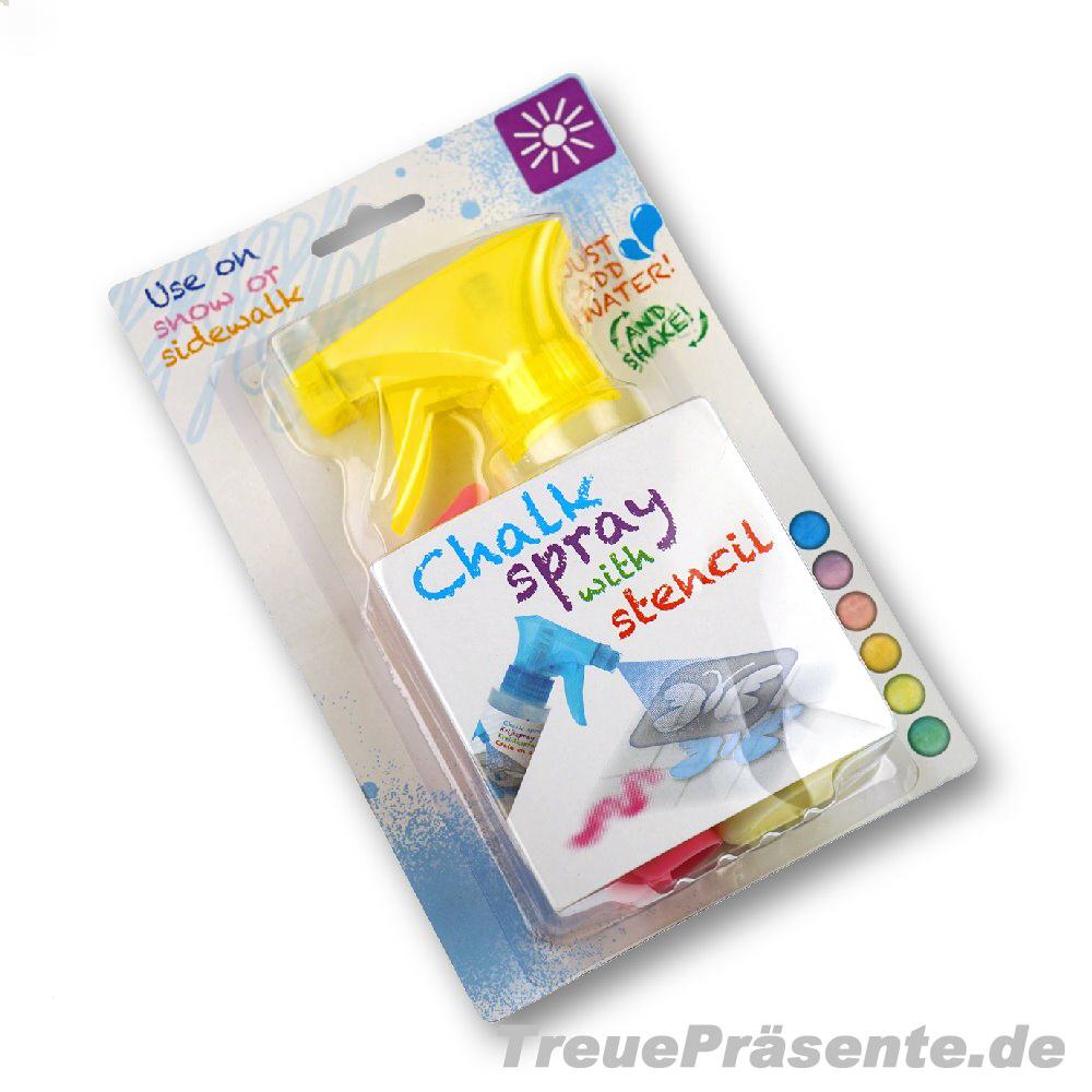 Kreidespray mit Spr&uuml;hschablone