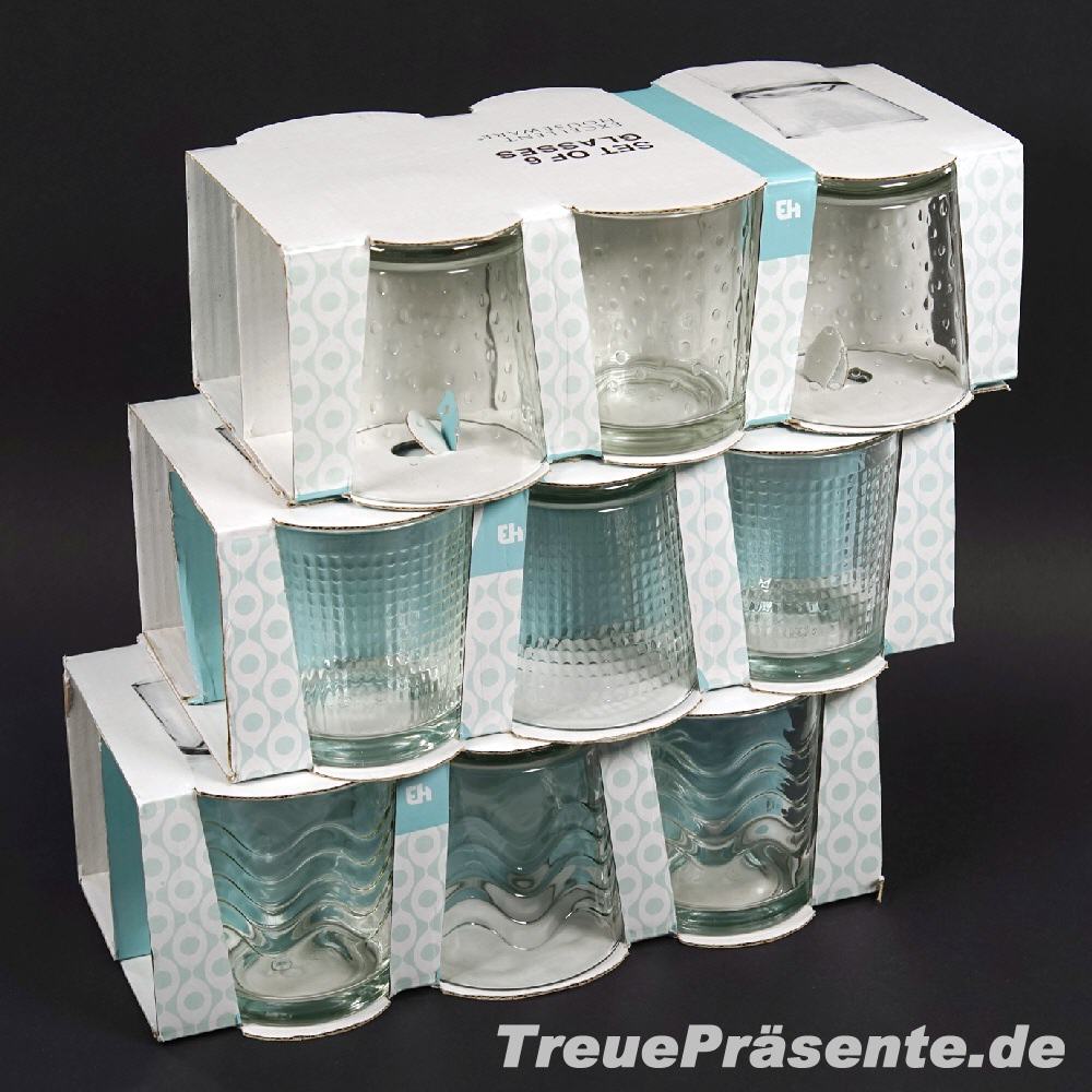 Gl&auml;ser-Set 6teilig verschiedene Designs