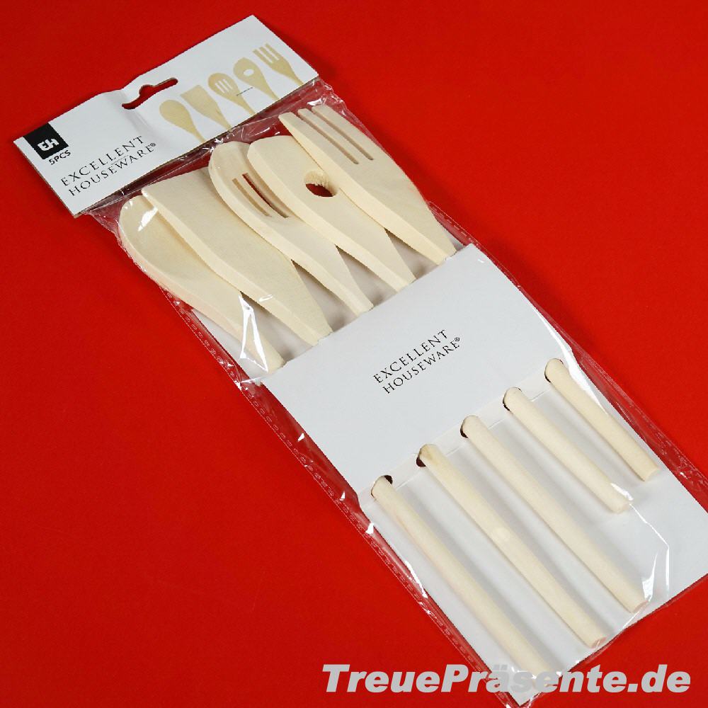 Holz-Kochl&ouml;ffel 5er-Set