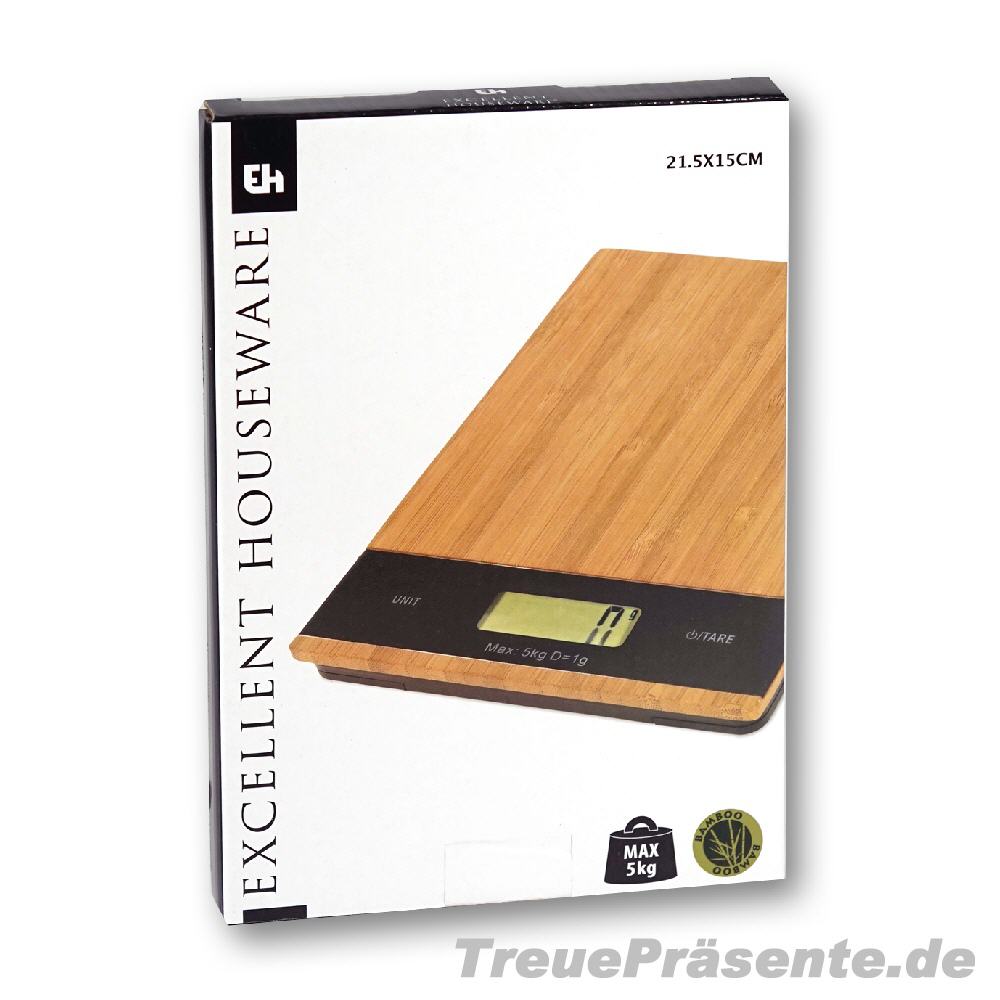 Digitale K&uuml;chenwaage Bambus