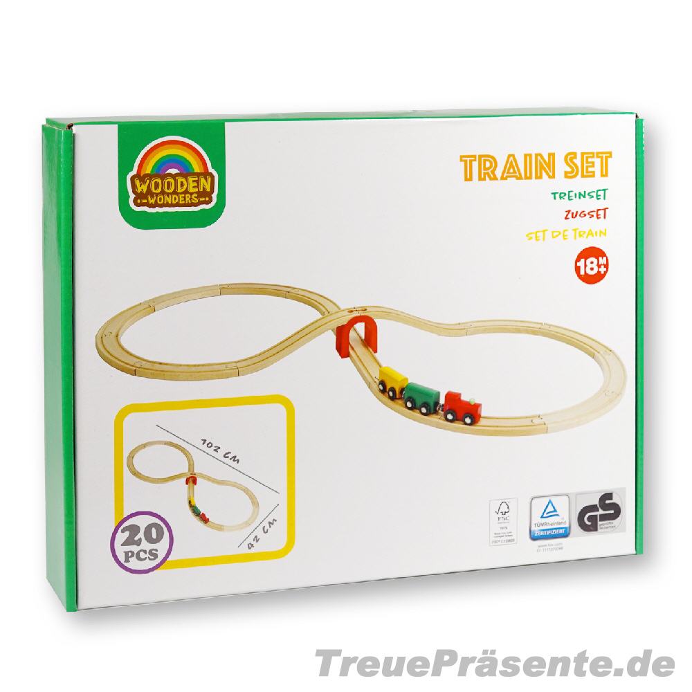 Holz-Eisenbahn 20teilig