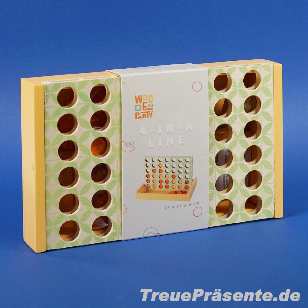 Holz-Knobelspiel 4-in-einer-Reihe