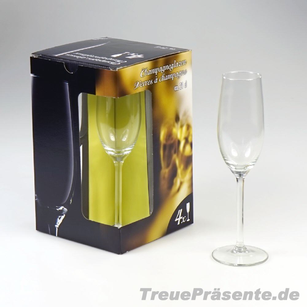 Sekt- und Champagnergl&auml;ser 4er-Set