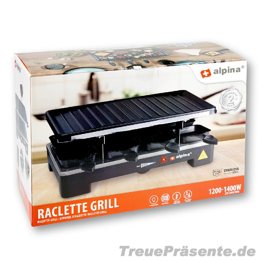 Raclette f&uuml;r 8 Personen 1.200-1.400 Watt