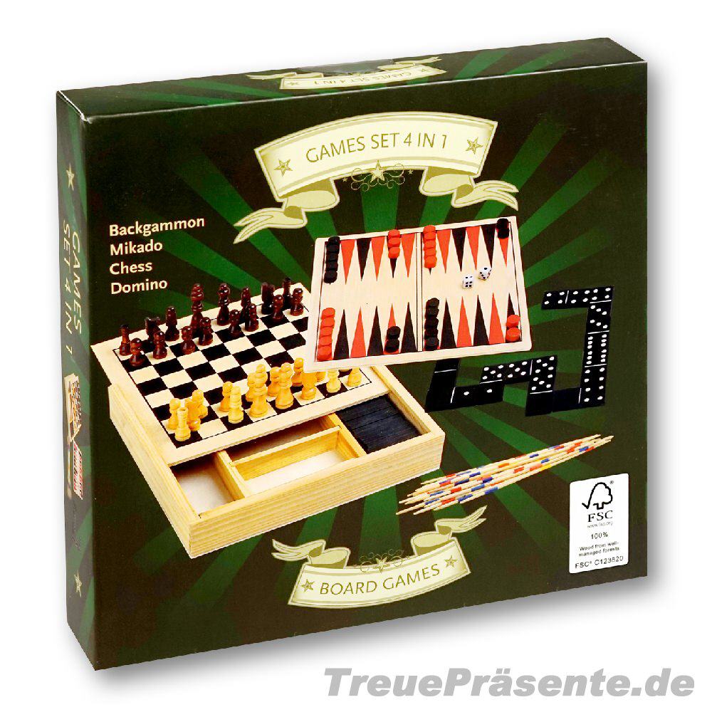 4in1 Holz-Spielesammlung
