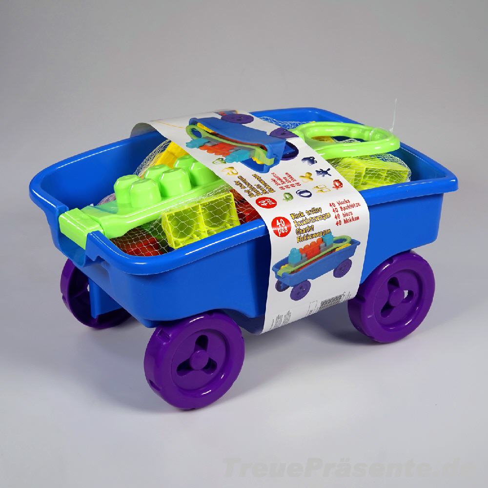 Kinder-Handkarre mit Bausteinen
