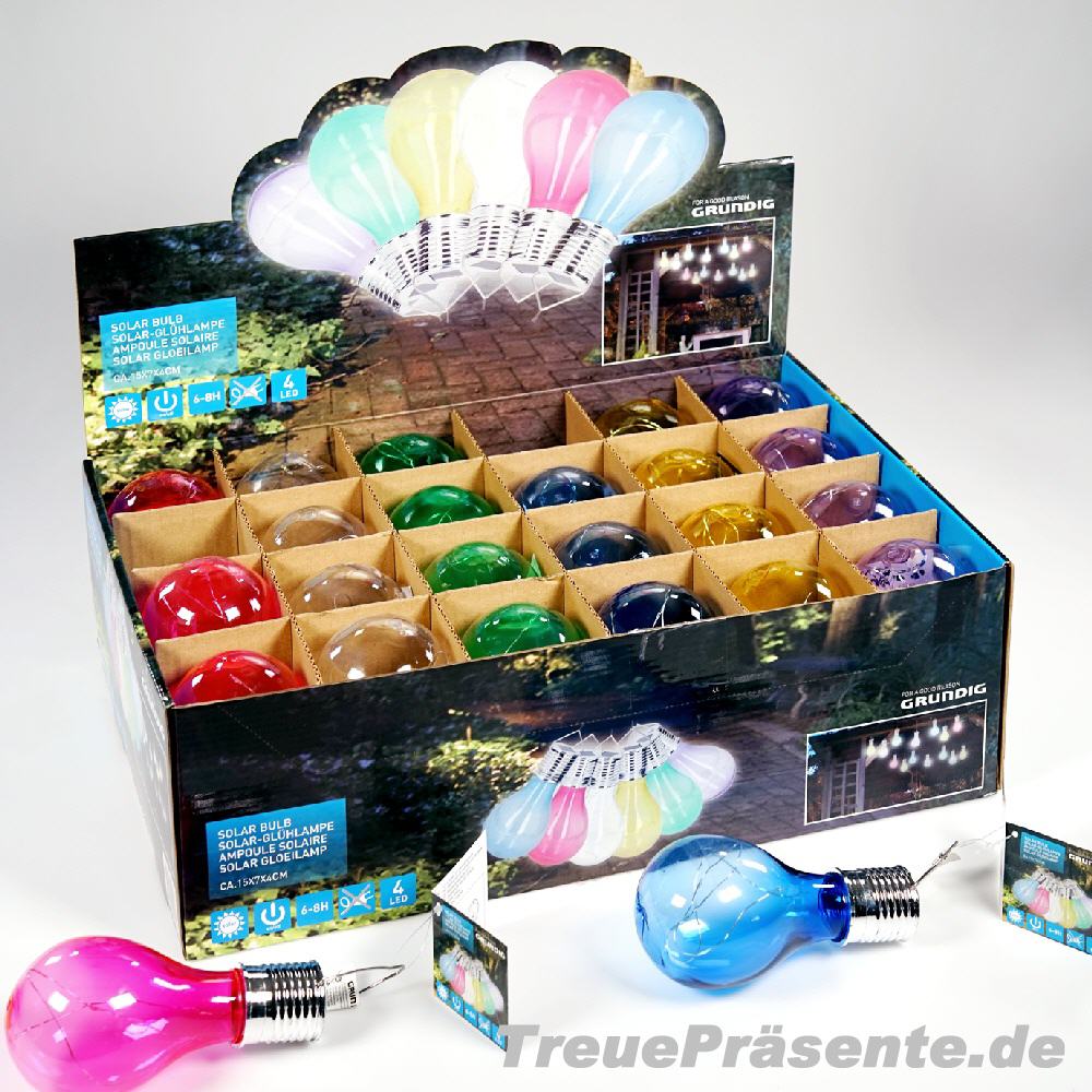 Solar-Gl&uuml;hbirne mit Aufh&auml;nger