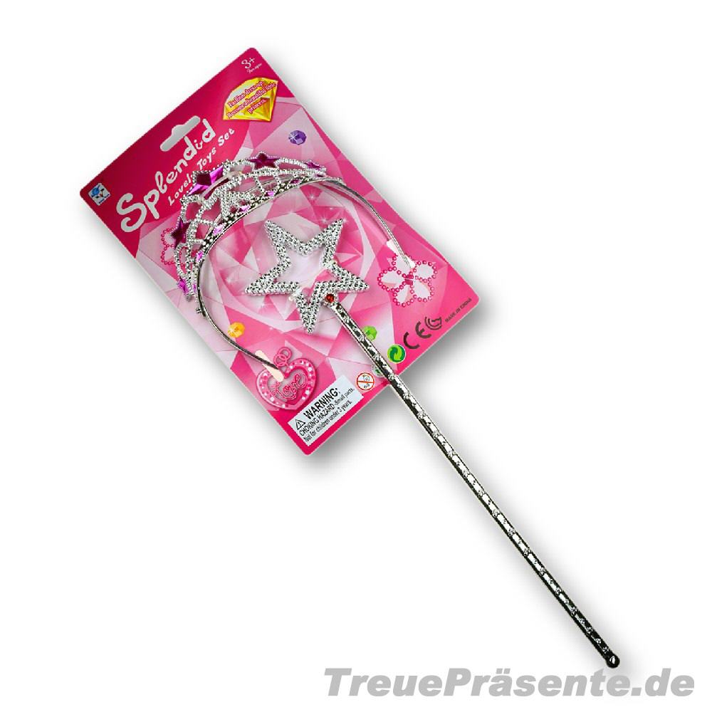 Prinzessinnen-Krone mit Zauberstab