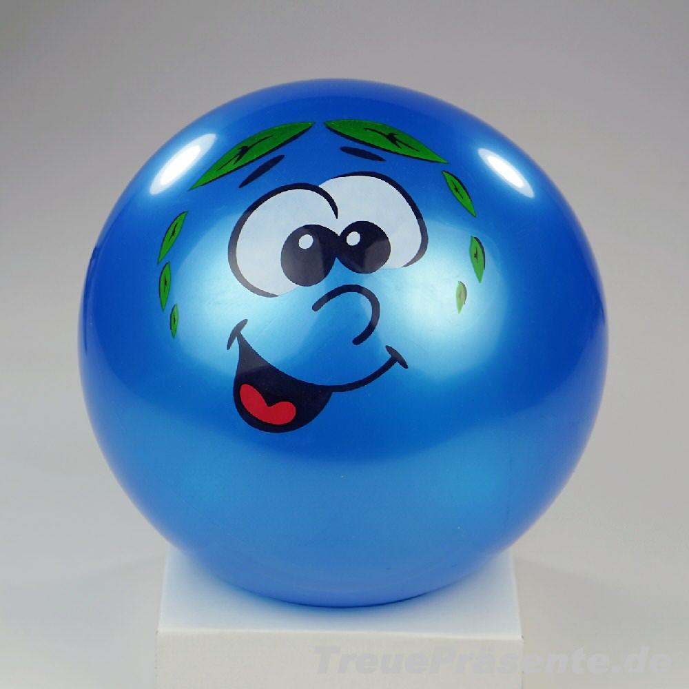 Lachgesicht-Ball blau