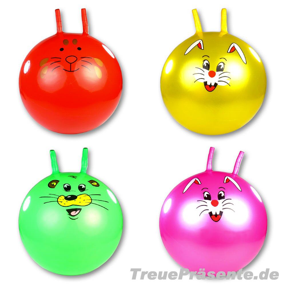 H&uuml;pfb&auml;lle mit Tiergesichtern