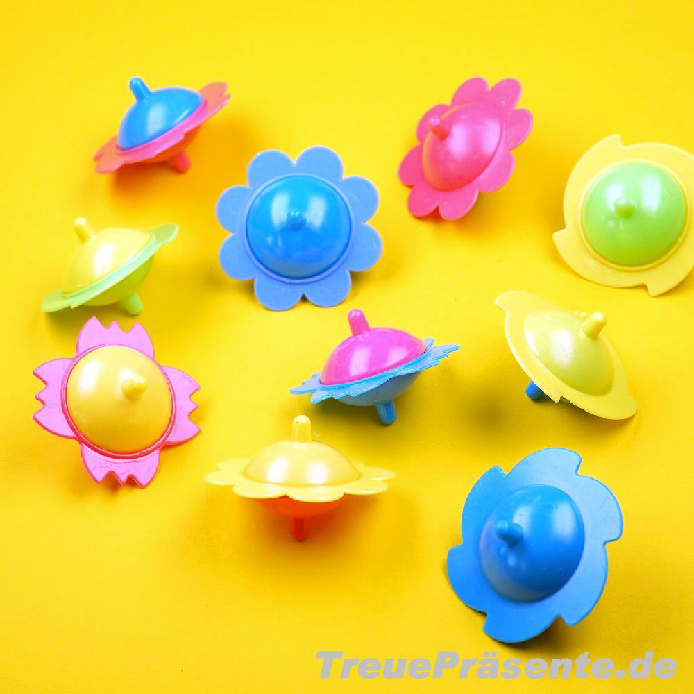 Bunte Kunststoff-Kreisel