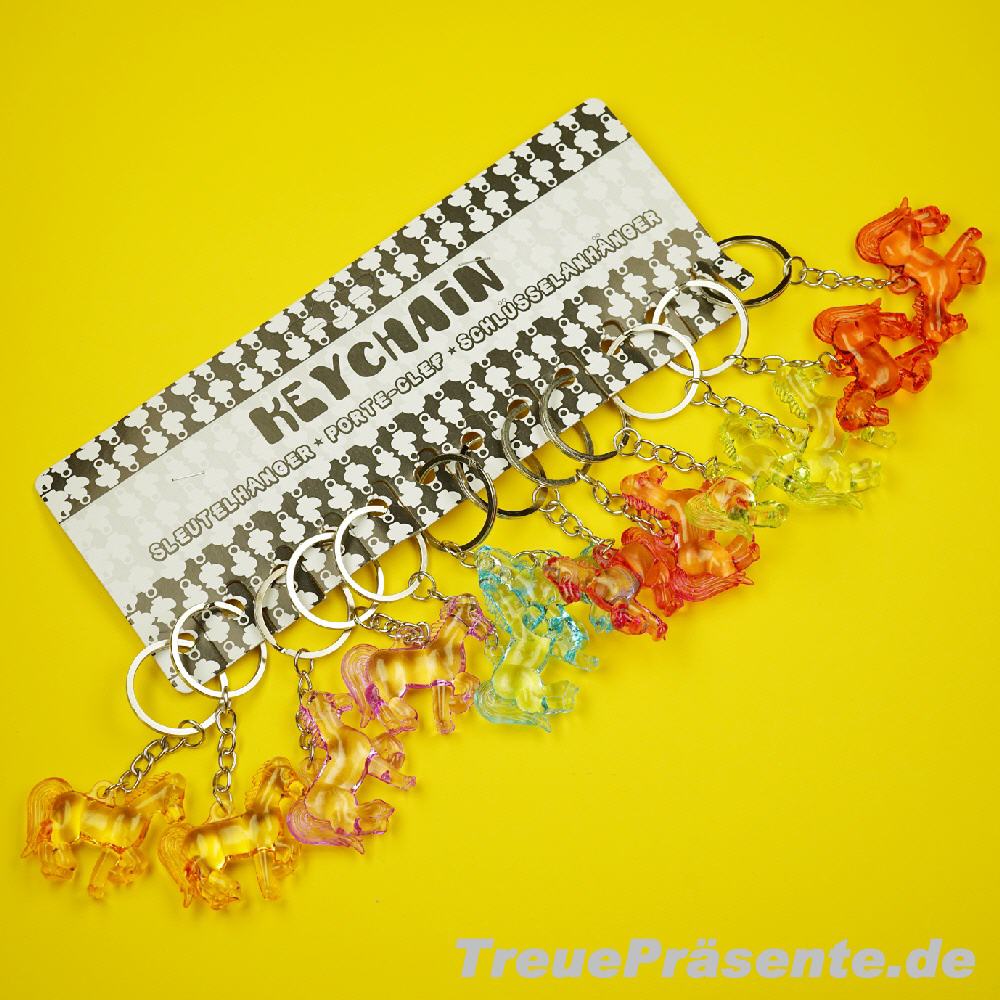 Schl&uuml;sselanh&auml;nger transparente Pferde