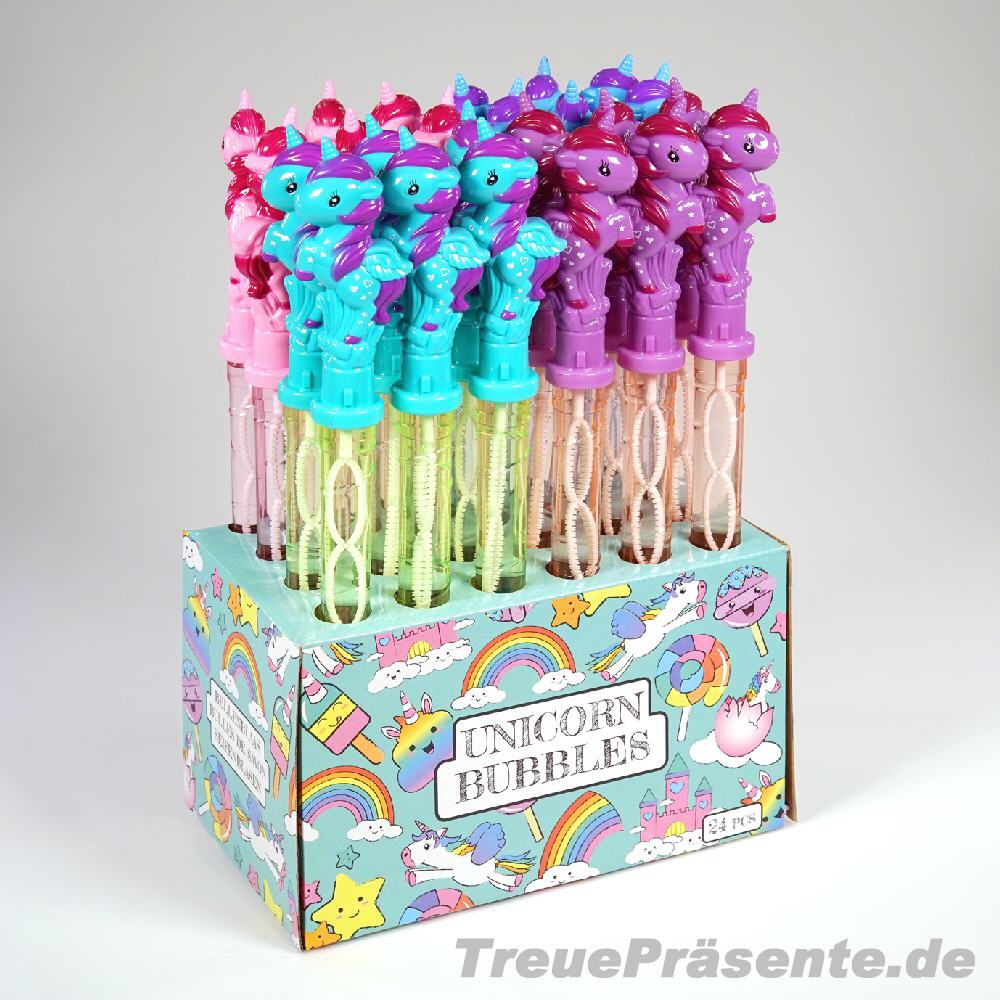 Seifenblasenstab Einhorn im Display