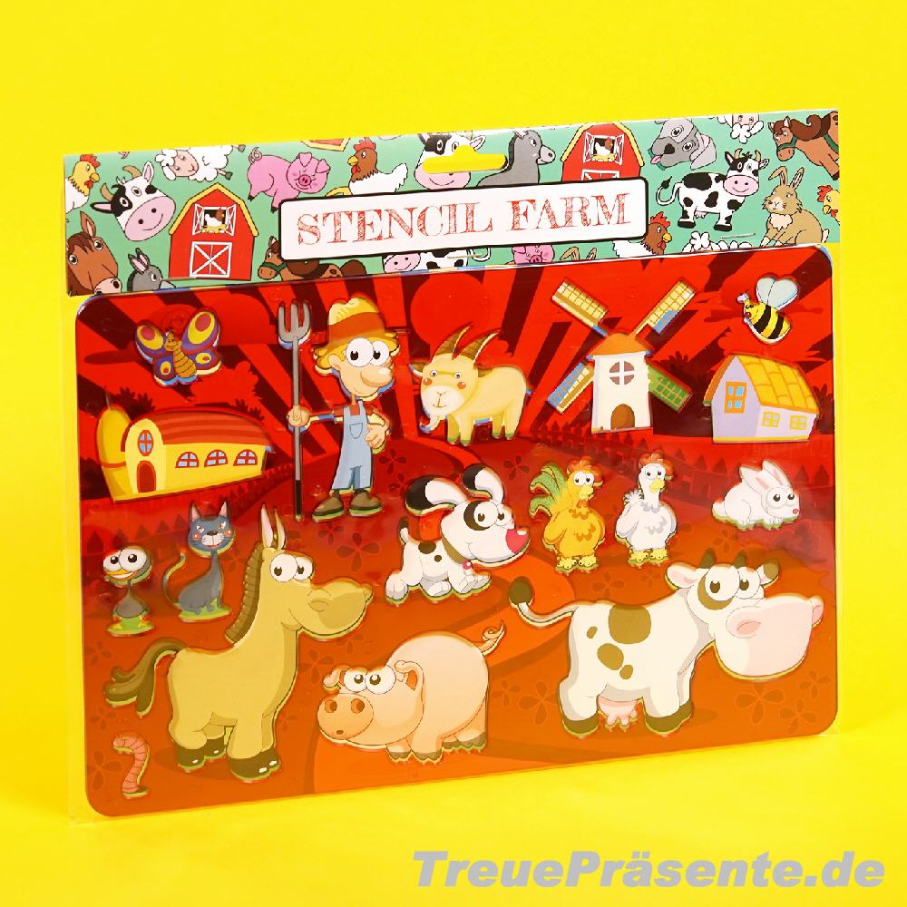 Malschablone Bauernhof