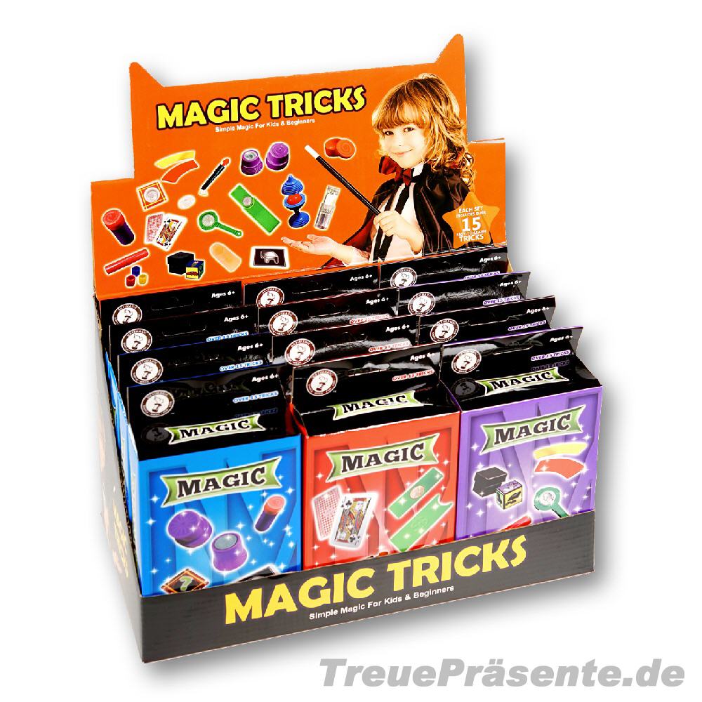 Zauberset sortiert im Display