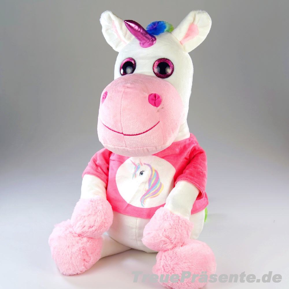 Pl&uuml;sch-Einhorn mit Shirt