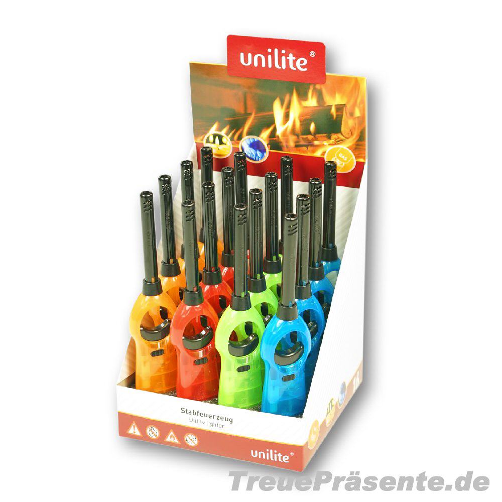 Stabfeuerzeuge transparent bunt