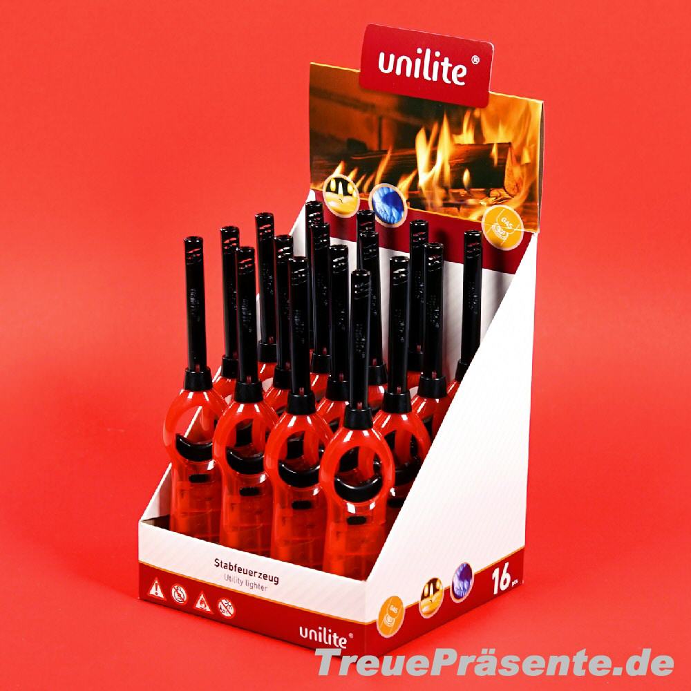 Stabfeuerzeuge transparent-rot