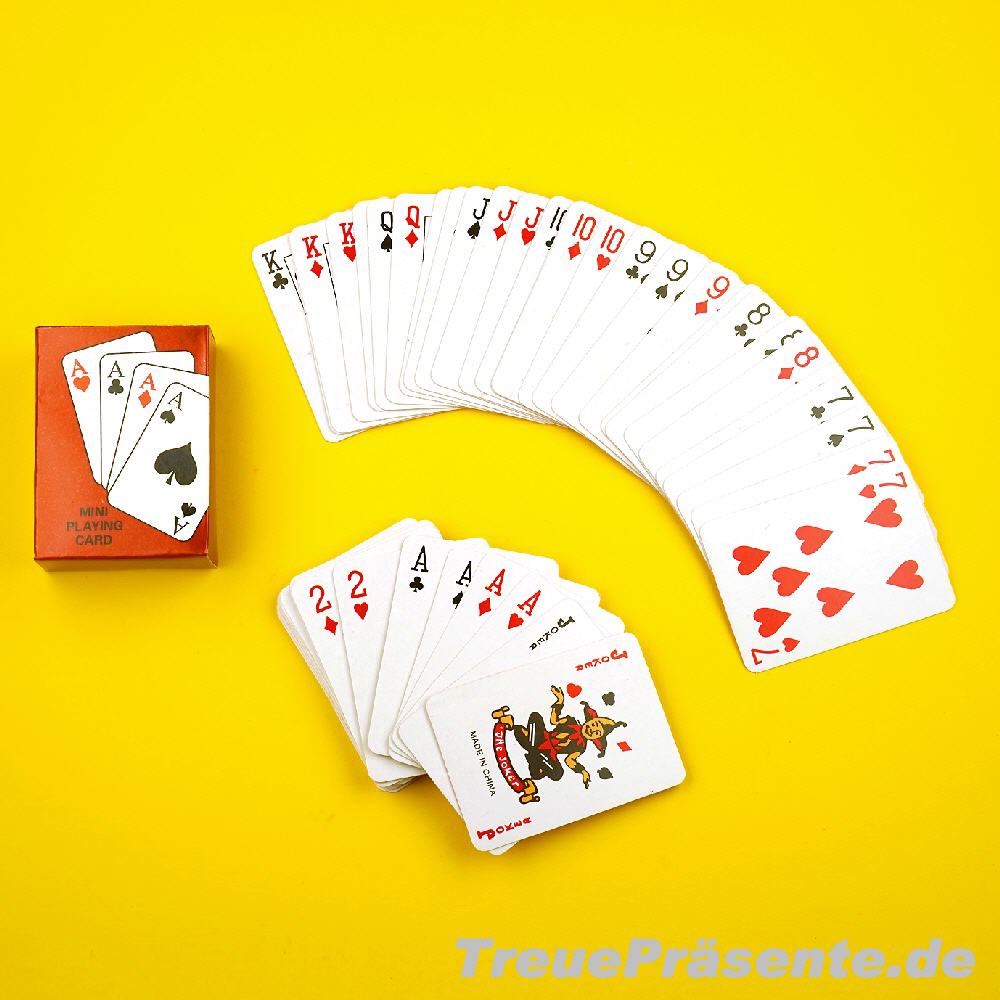 Mini-Spielkarten Romm&eacute; / Poker