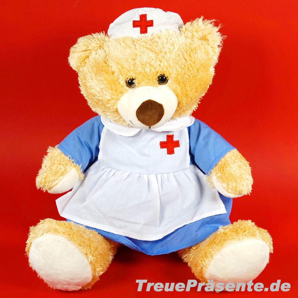 Pl&uuml;schb&auml;r Krankenschwester 33 cm
