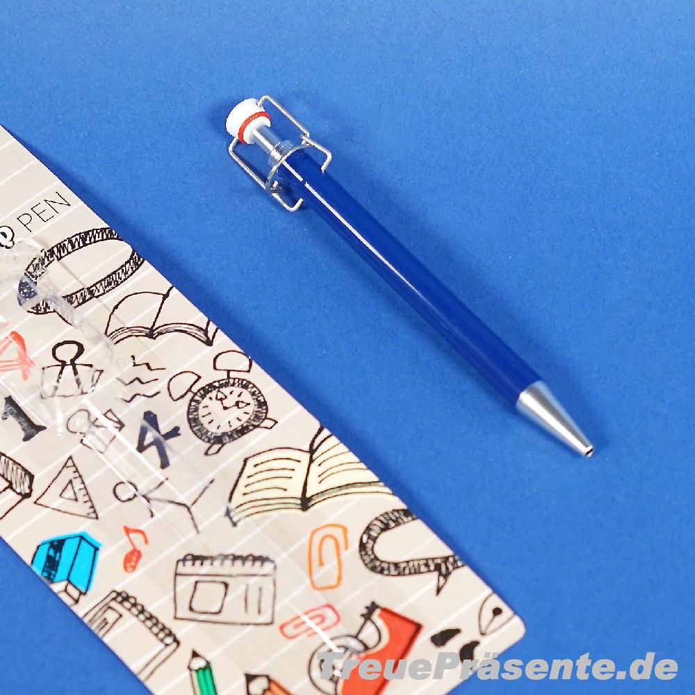 Kugelschreiber mit B&uuml;gelverschluss