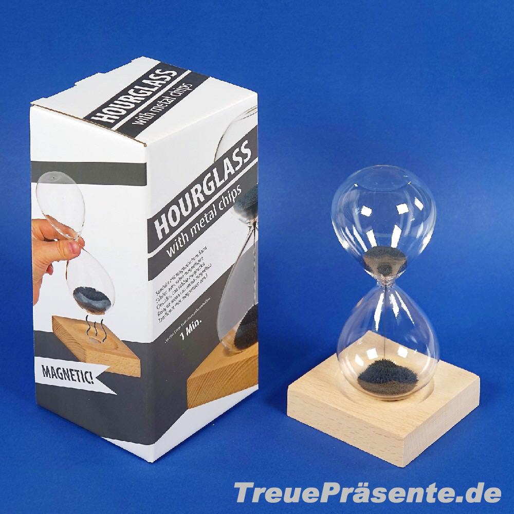 Magische Sanduhr mit magnetischem Sand