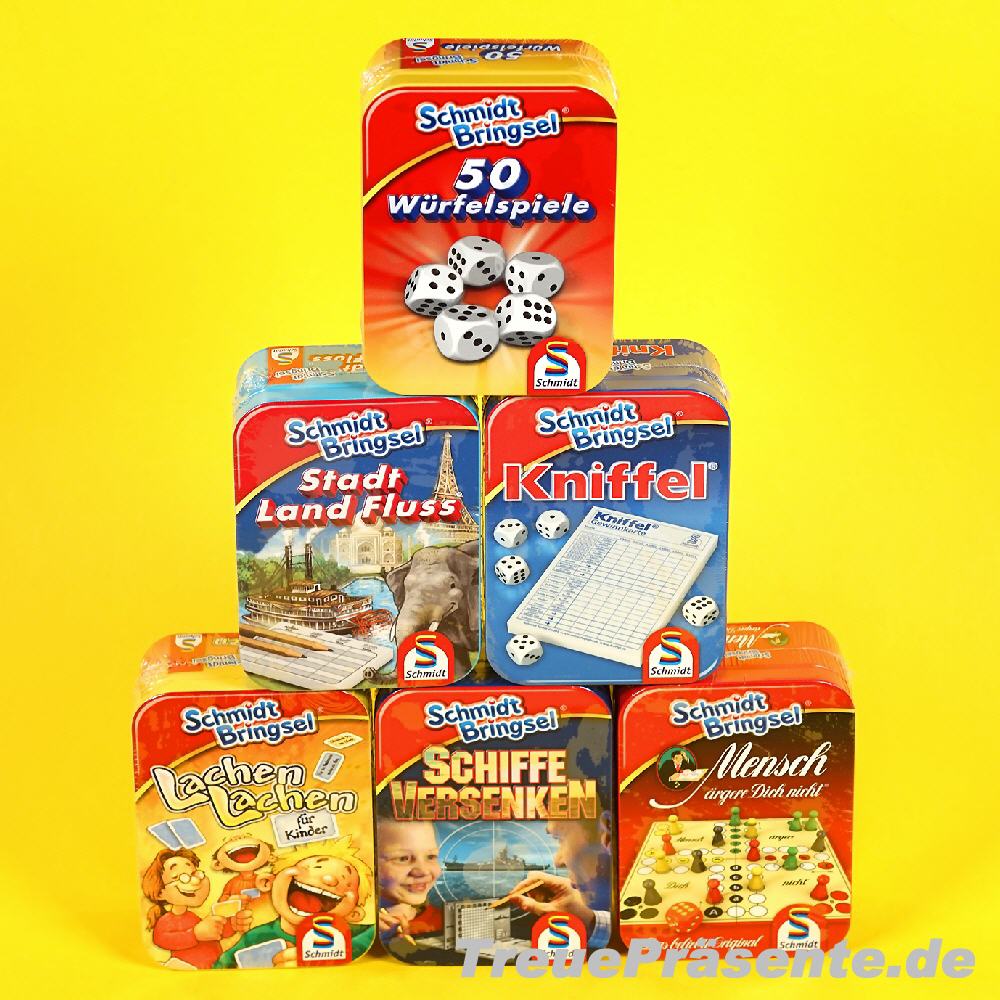 Mini-Spiele in Metallbox