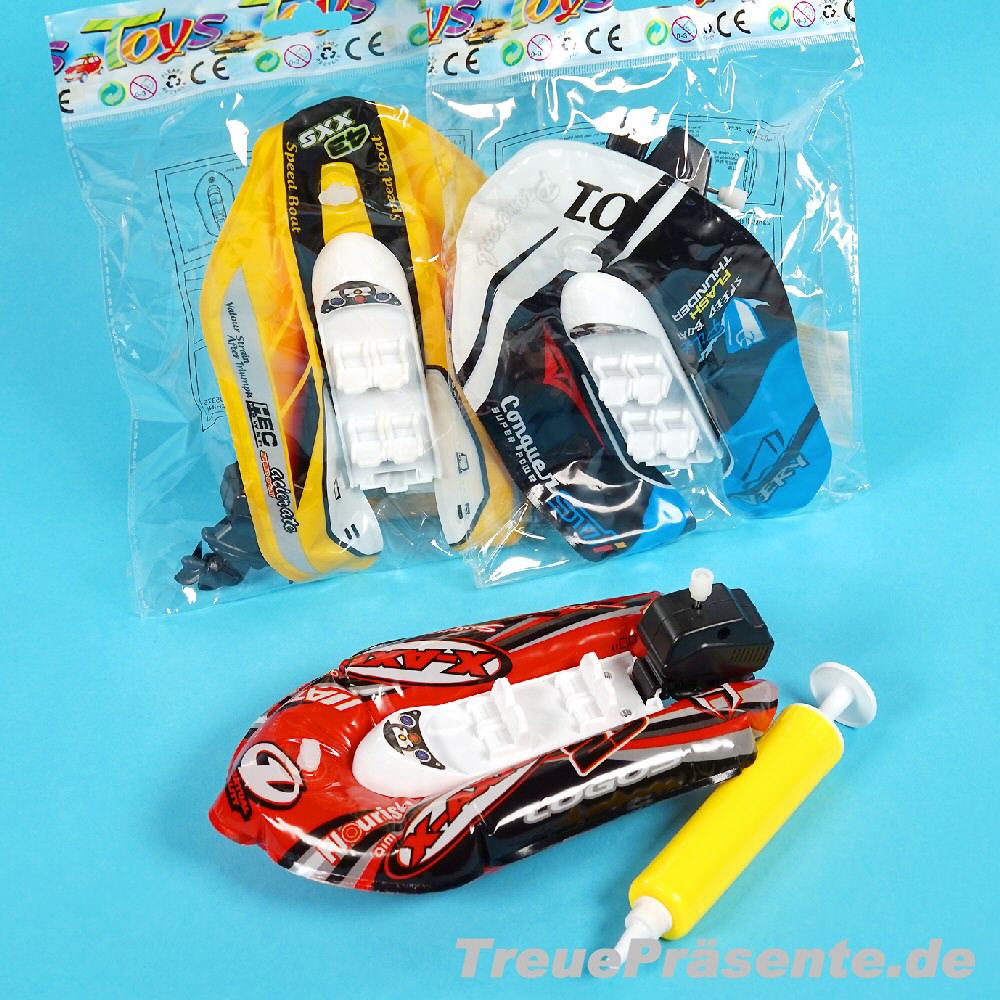 Aufblasbares Boot mit Motor und Pumpe