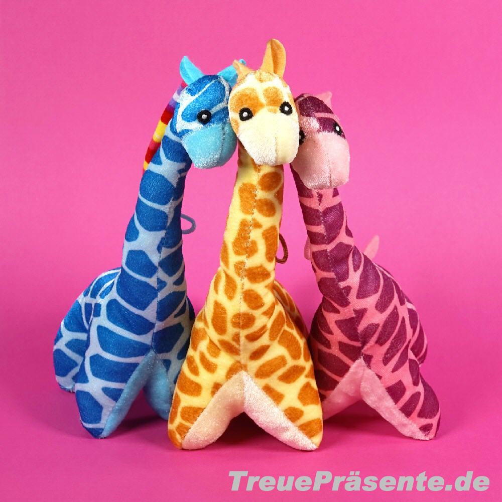 Satinpl&uuml;sch Giraffe 24 cm