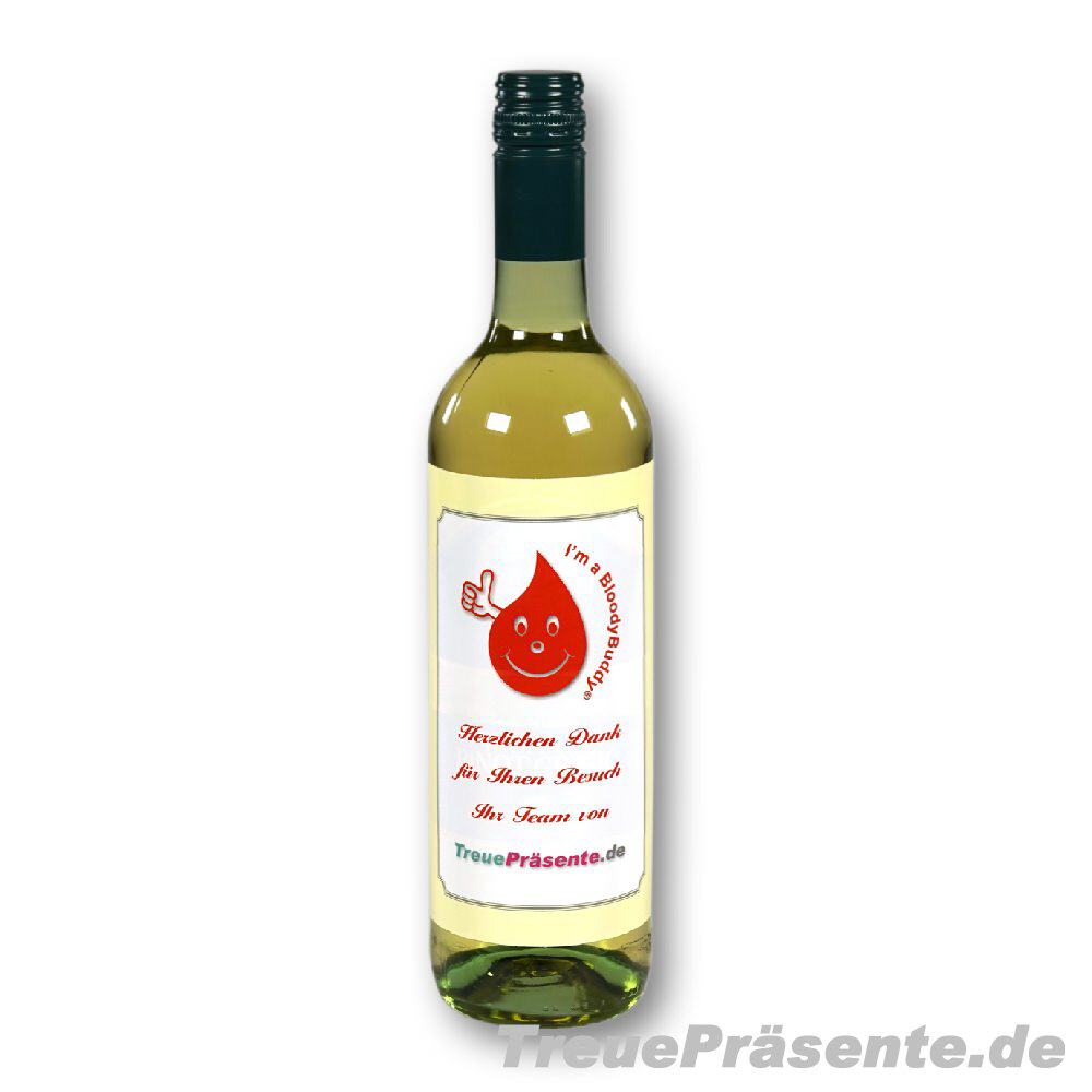 Wei&szlig;wein mit individuellem Etikett