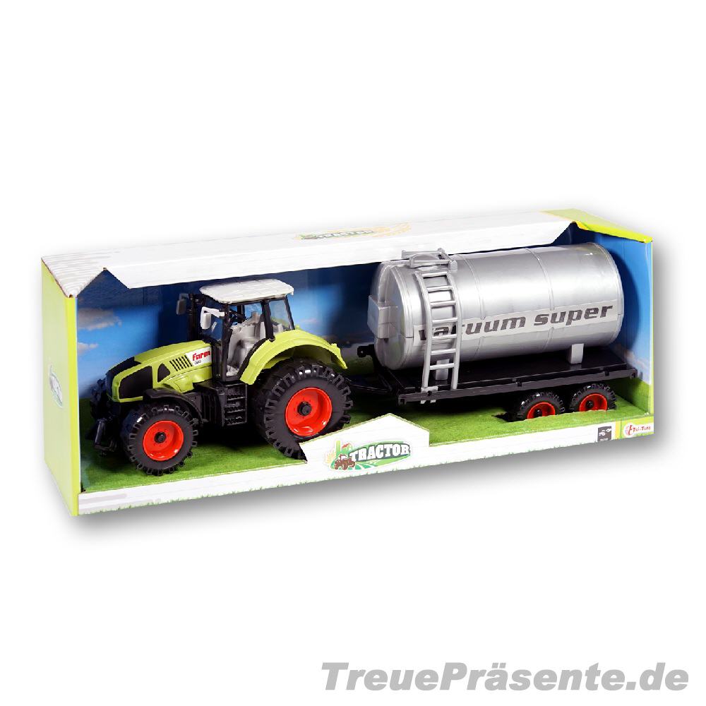 Traktor mit Tankanh&auml;nger Licht und Ton