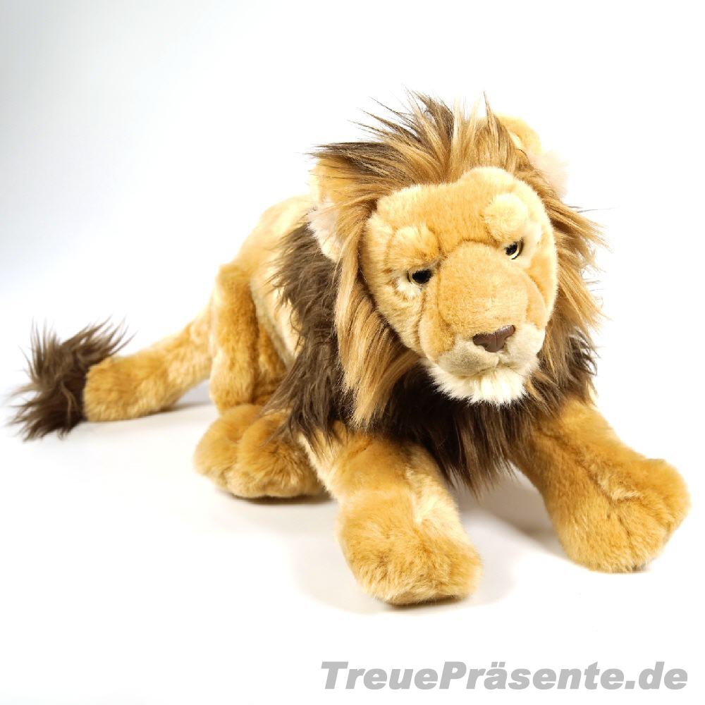 Pl&uuml;sch-L&ouml;we liegend