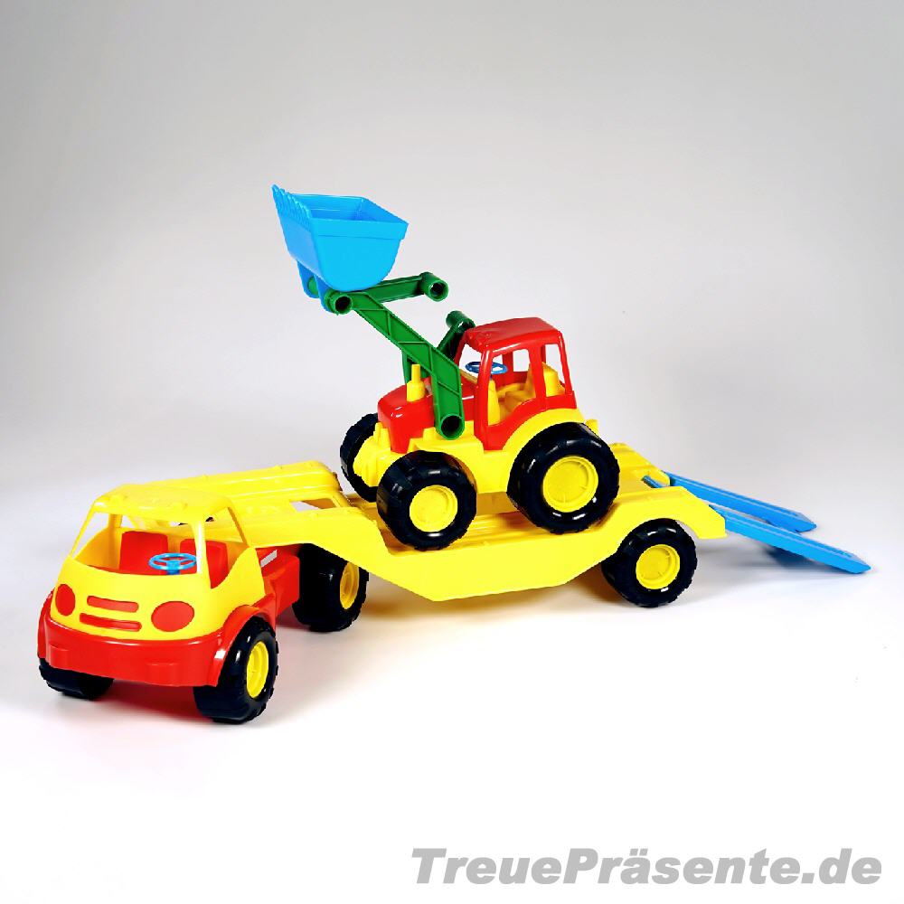Transport-LKW mit Radlader