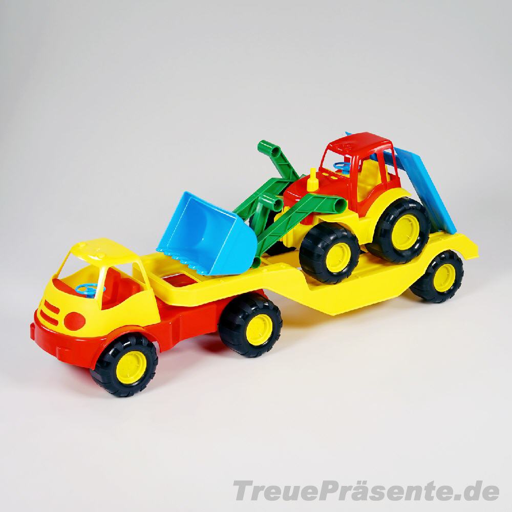 Spielzeug-Transporter mit Schaufellader
