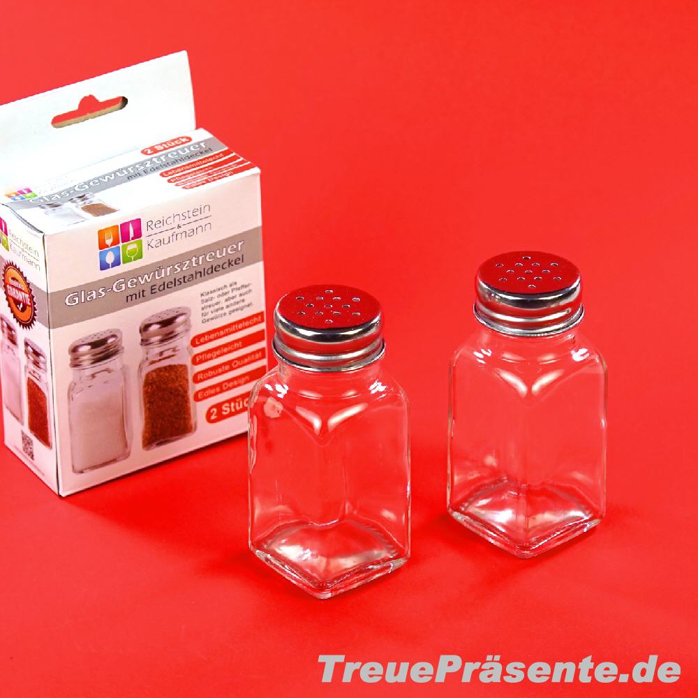 2er-Set Gew&uuml;rzstreuer aus Glas
