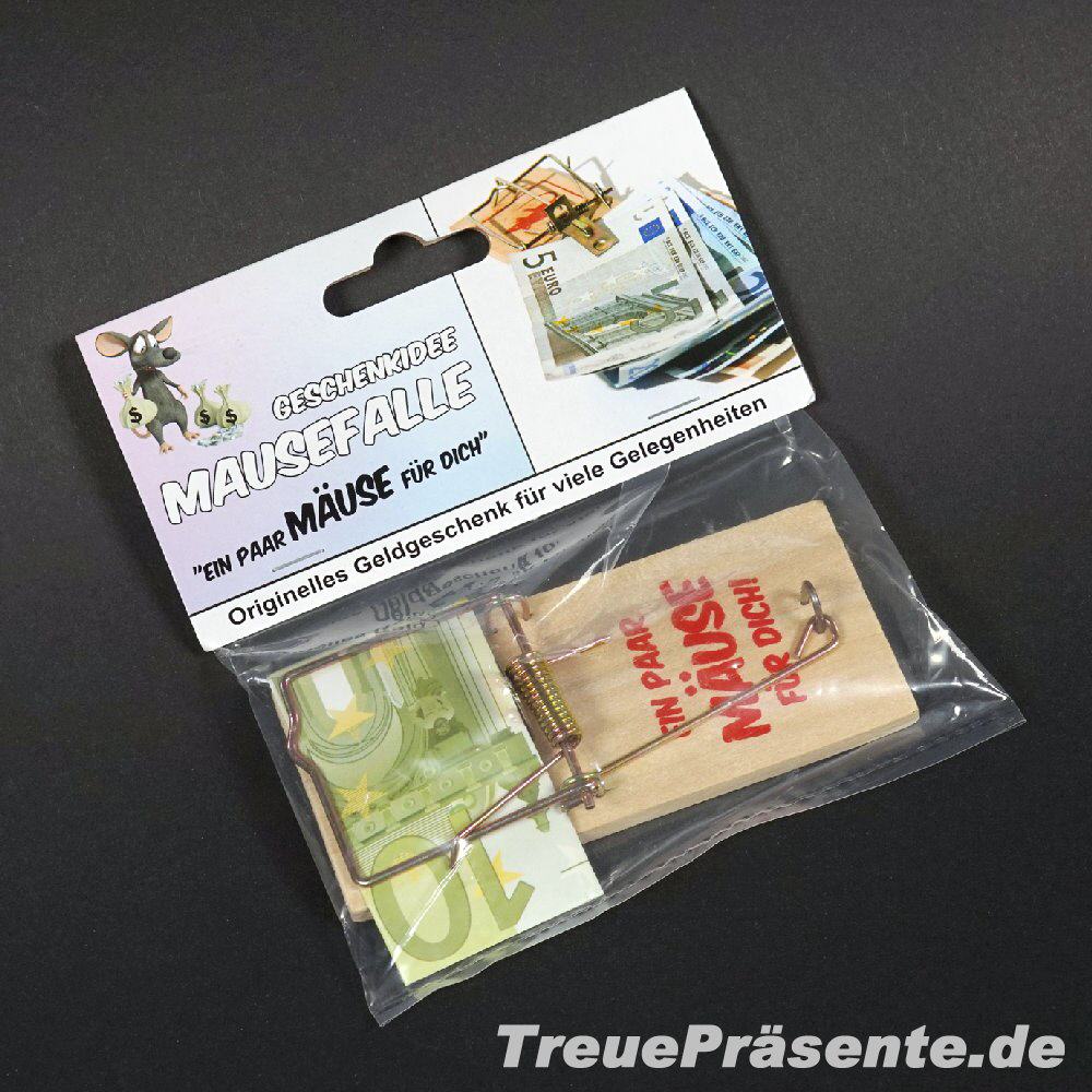 Lustige M&auml;usefalle f&uuml;r Geldgeschenke