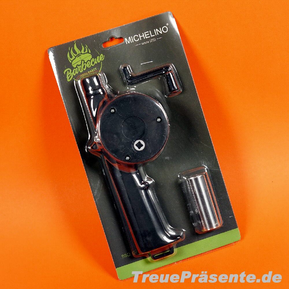 Manuelles Grillgebl&auml;se mit Kurbel