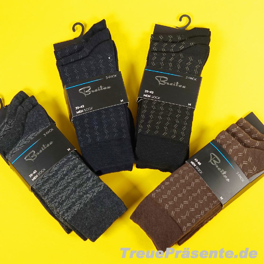 Herrensocken 3er-Pack sortiert