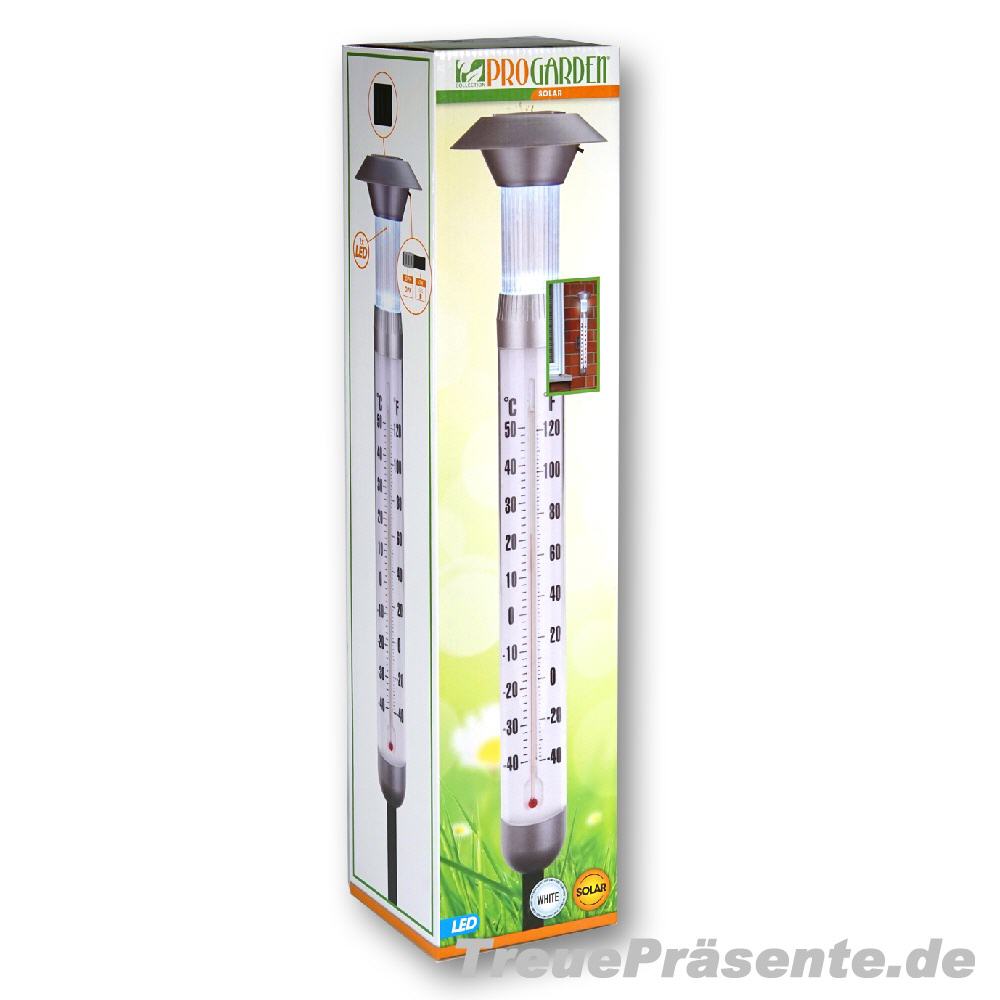 Solarlampe mit XXL-Thermometer