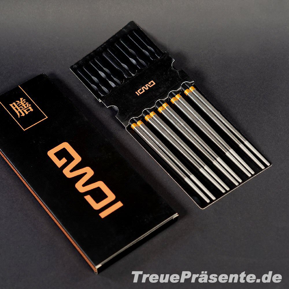 Ess-St&auml;bchen aus Metall 5er-Set